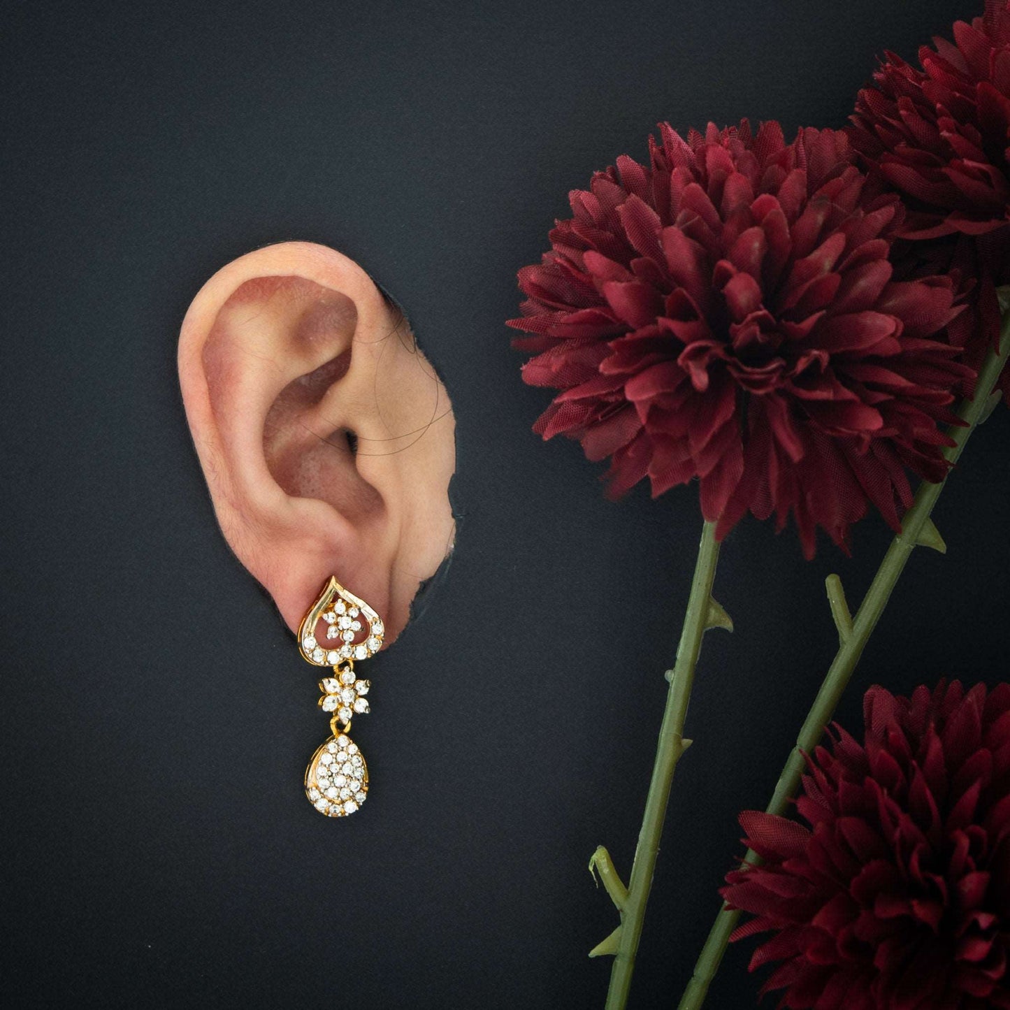 Zircon Dangling Earrings